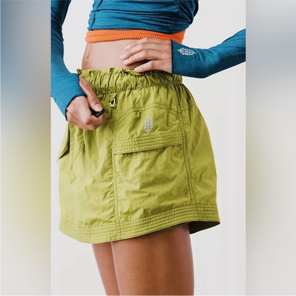 NEW Free People In The Wild Skort Green Cargo Mini Small - Picture 4 of 8